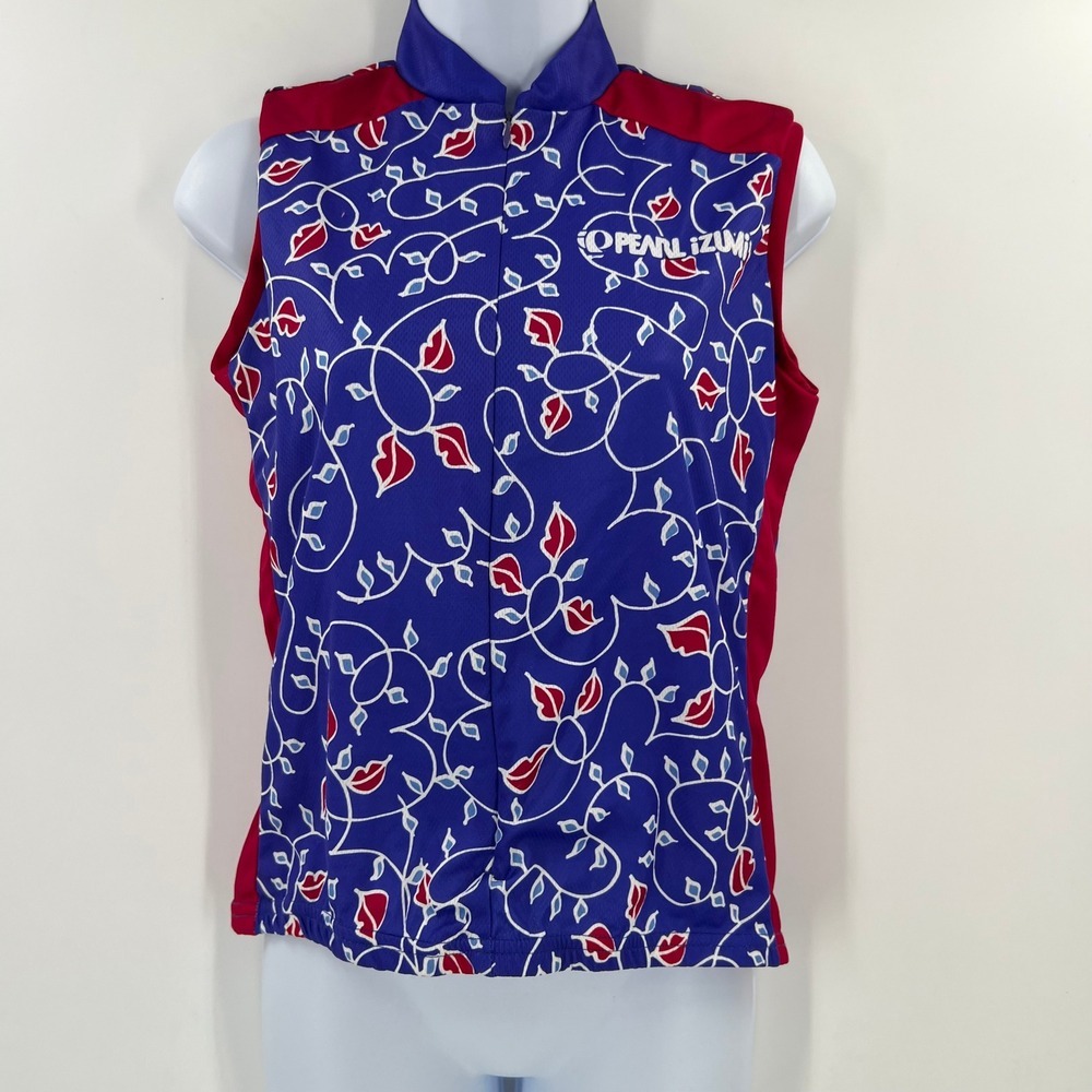 Pearl Izumi Women S Lipstick Cycling Biking Outdoor Zip Sleeveless Jersey Shirt